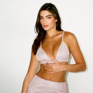 SLA The Label Astrid Bralette Top Pink (S) - Part of a Set